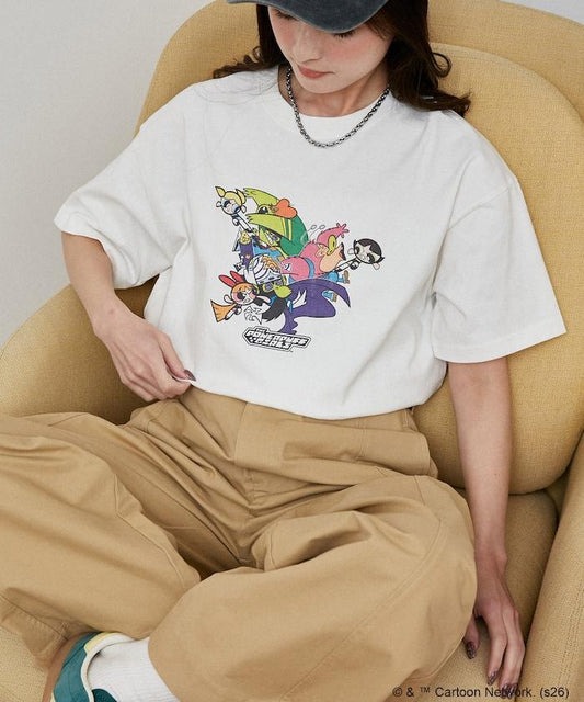 THE POWERPUFF GIRLS パワーパフガールズ（飛天小女警） 前幅圖案 T恤