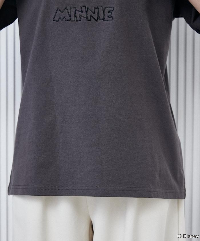 Minnie Mouse/ミニーマウス 豹紋拼接T恤