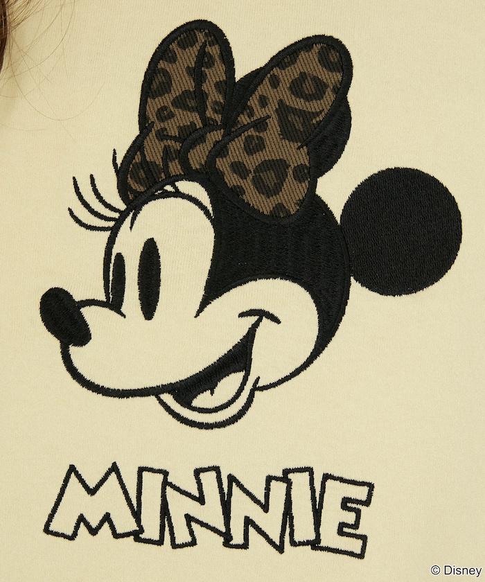 Minnie Mouse/ミニーマウス 豹紋拼接T恤