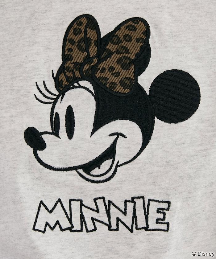 Minnie Mouse/ミニーマウス 豹紋拼接T恤