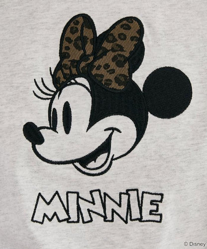 Minnie Mouse/ミニーマウス 豹紋拼接T恤