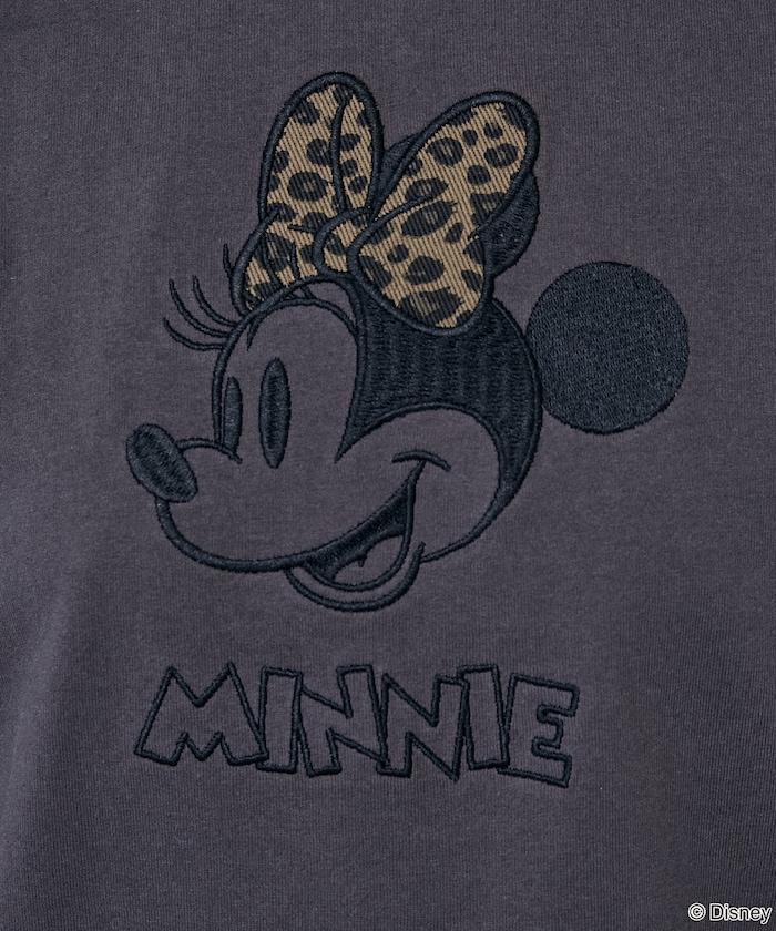 Minnie Mouse/ミニーマウス 豹紋拼接T恤