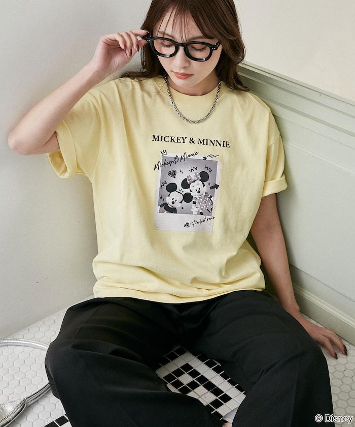 Minnie Mouse ミニーマウス 塗鴉風照片印花 T恤