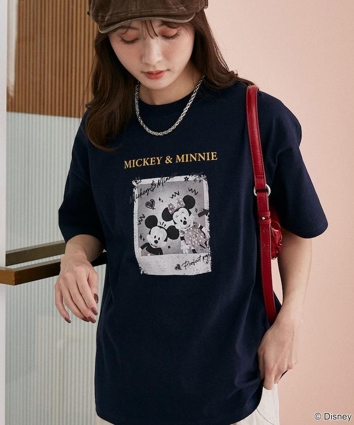Minnie Mouse ミニーマウス 塗鴉風照片印花 T恤