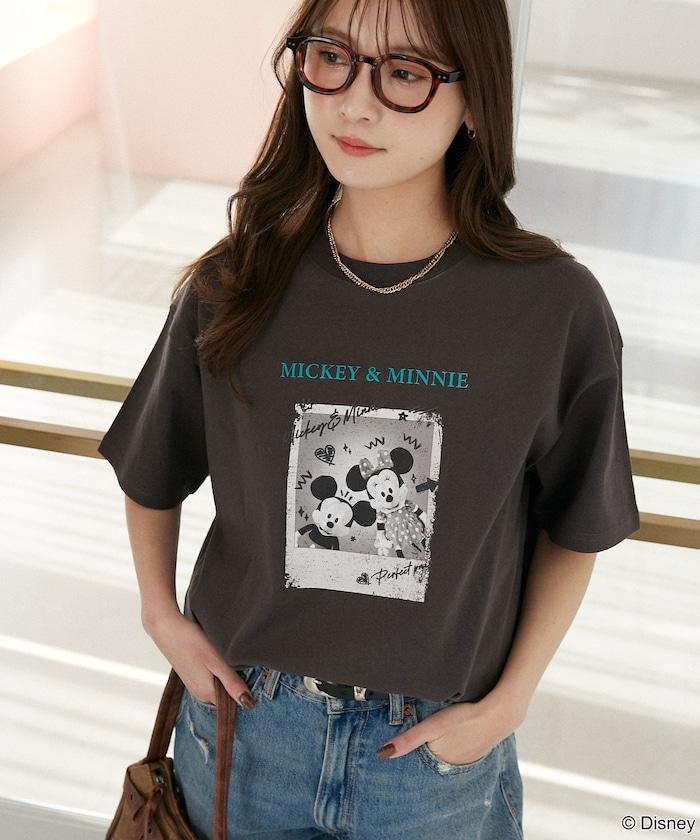 Minnie Mouse ミニーマウス 塗鴉風照片印花 T恤