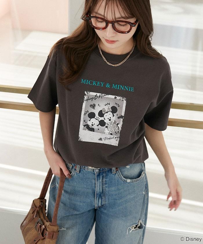 Minnie Mouse ミニーマウス 塗鴉風照片印花 T恤