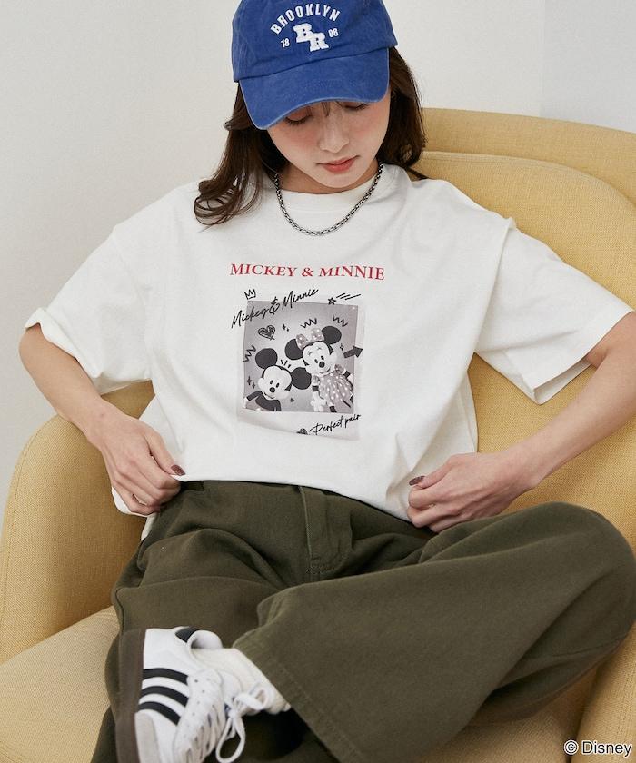 Minnie Mouse ミニーマウス 塗鴉風照片印花 T恤