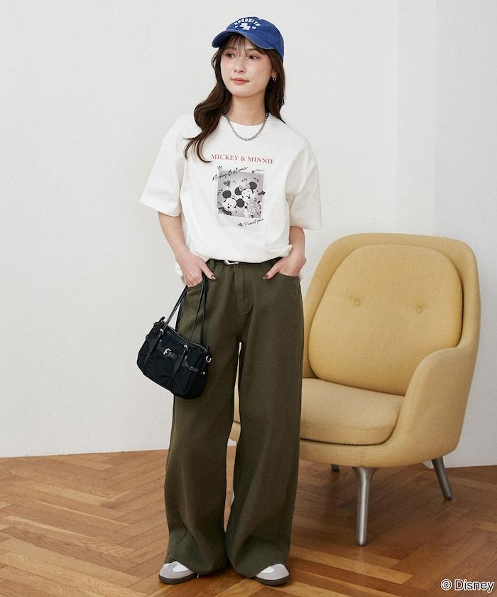 Minnie Mouse ミニーマウス 塗鴉風照片印花 T恤