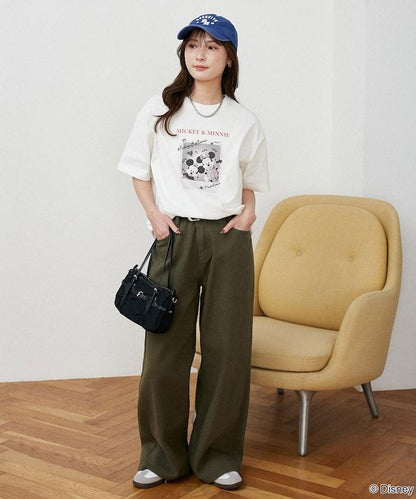 Minnie Mouse ミニーマウス 塗鴉風照片印花 T恤