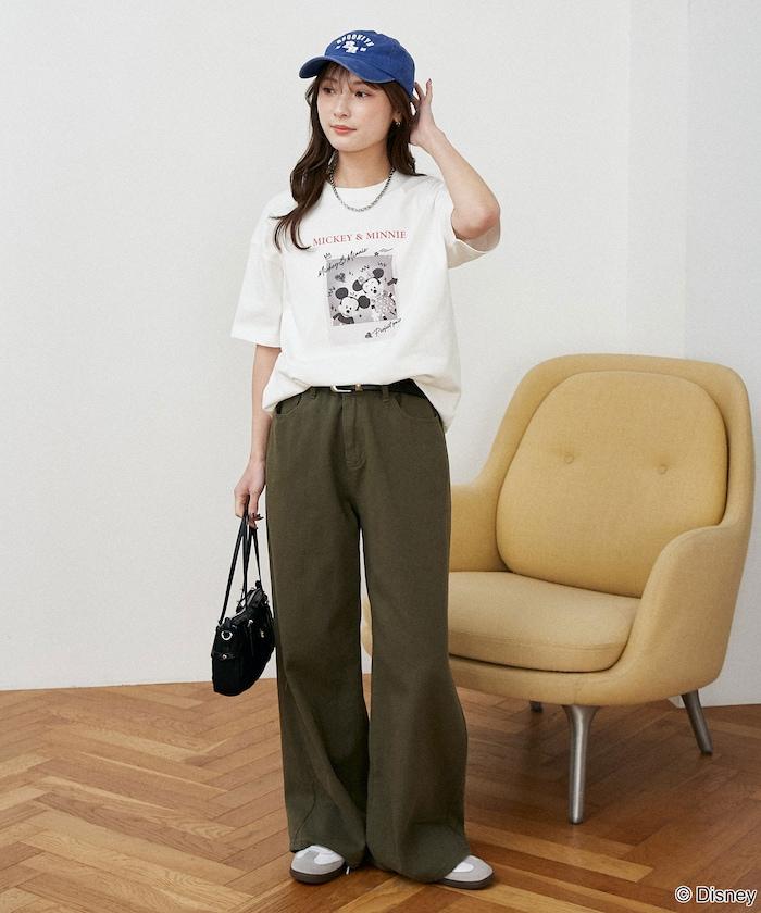 Minnie Mouse ミニーマウス 塗鴉風照片印花 T恤