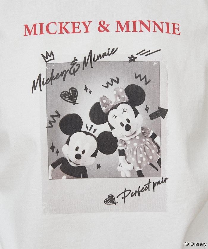 Minnie Mouse ミニーマウス 塗鴉風照片印花 T恤