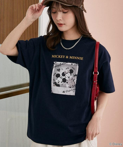 Minnie Mouse ミニーマウス 塗鴉風照片印花 T恤