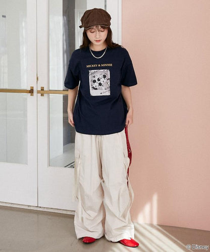 Minnie Mouse ミニーマウス 塗鴉風照片印花 T恤