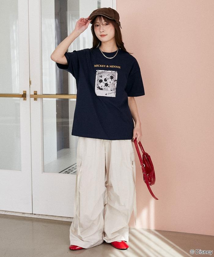 Minnie Mouse ミニーマウス 塗鴉風照片印花 T恤