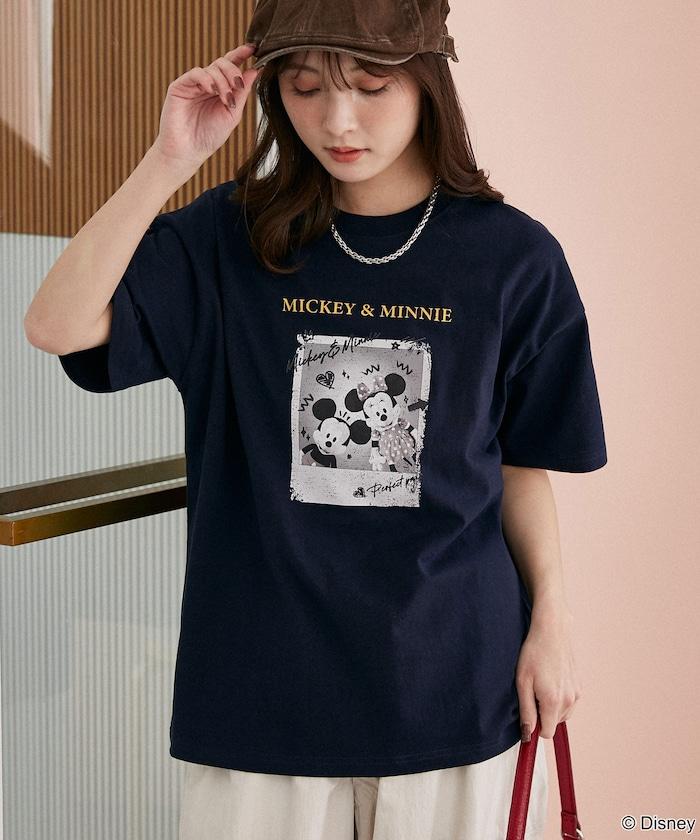 Minnie Mouse ミニーマウス 塗鴉風照片印花 T恤