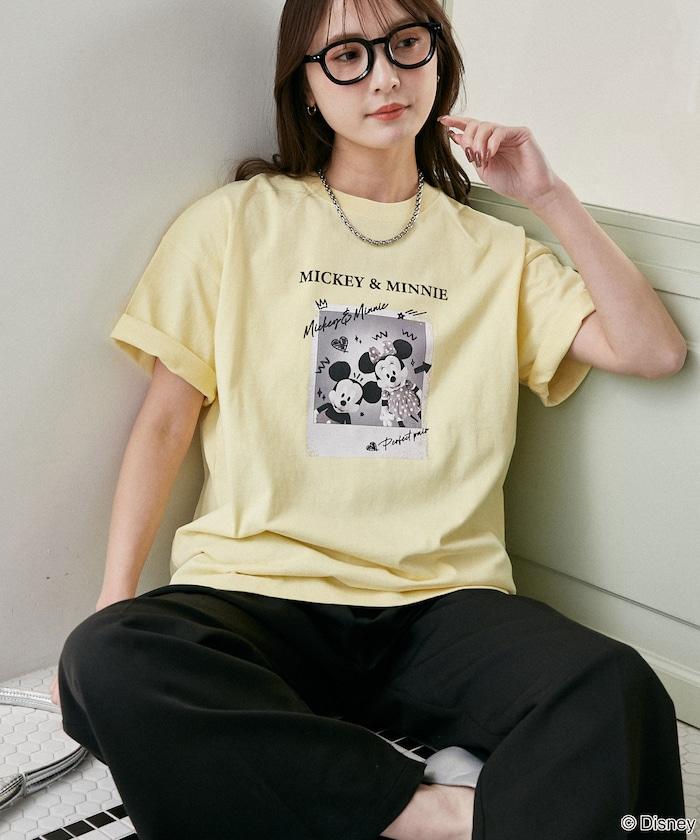 Minnie Mouse ミニーマウス 塗鴉風照片印花 T恤