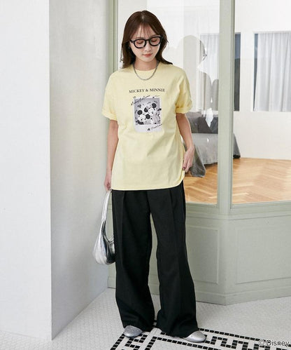 Minnie Mouse ミニーマウス 塗鴉風照片印花 T恤