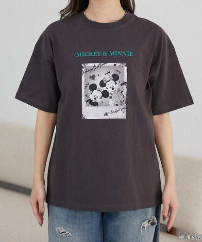 Minnie Mouse ミニーマウス 塗鴉風照片印花 T恤