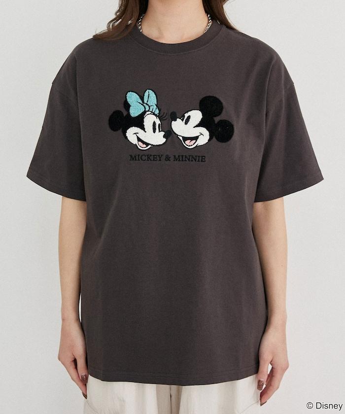 Mickey Mouse & Minnie Mouse（米老鼠和米妮） 相良刺繡 T恤
