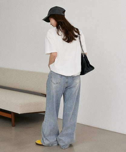 Mickey Mouse & Minnie Mouse（米老鼠和米妮） 相良刺繡 T恤