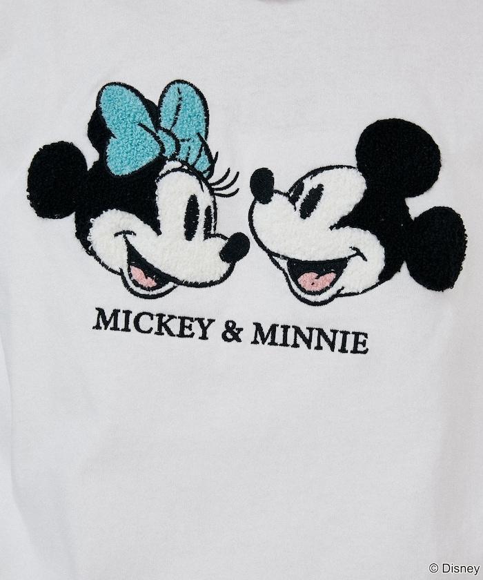 Mickey Mouse & Minnie Mouse（米老鼠和米妮） 相良刺繡 T恤
