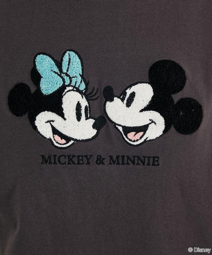 Mickey Mouse & Minnie Mouse（米老鼠和米妮） 相良刺繡 T恤