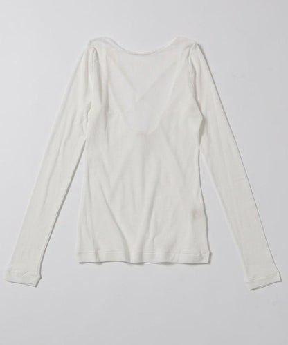 棉質羅紋長袖上衣 Cotton rib long sleeve top N26SS-C07