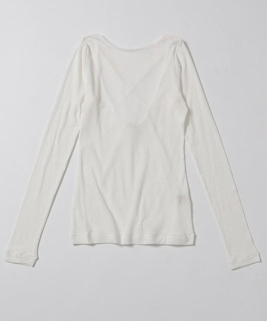 棉質羅紋長袖上衣 Cotton rib long sleeve top N26SS-C07