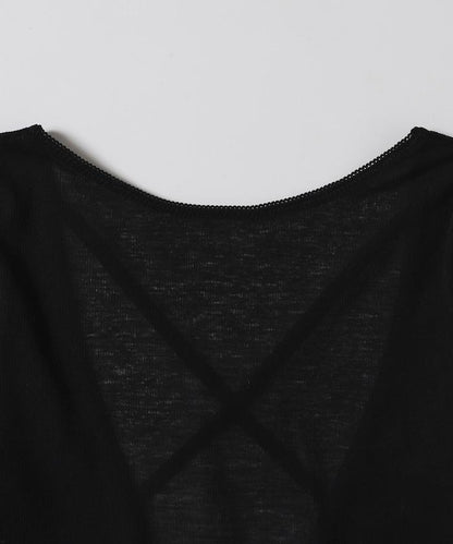 棉質羅紋長袖上衣 Cotton rib long sleeve top N26SS-C07