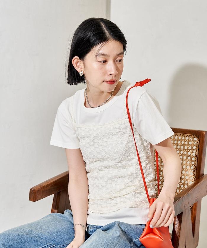 蕾絲吊帶T恤套裝