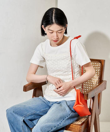 蕾絲吊帶T恤套裝