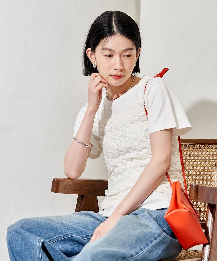 蕾絲吊帶T恤套裝