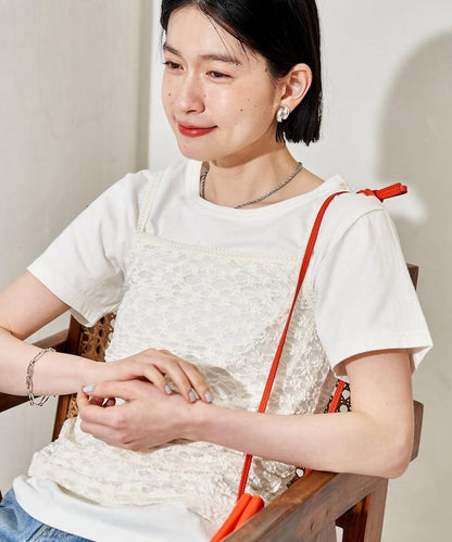 蕾絲吊帶T恤套裝