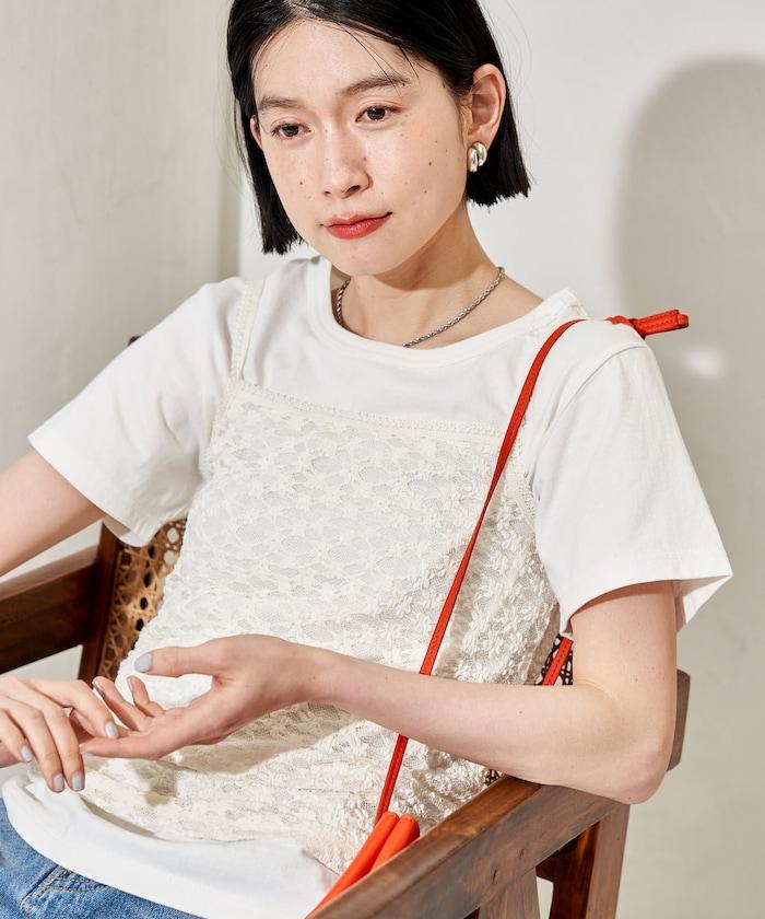 蕾絲吊帶T恤套裝