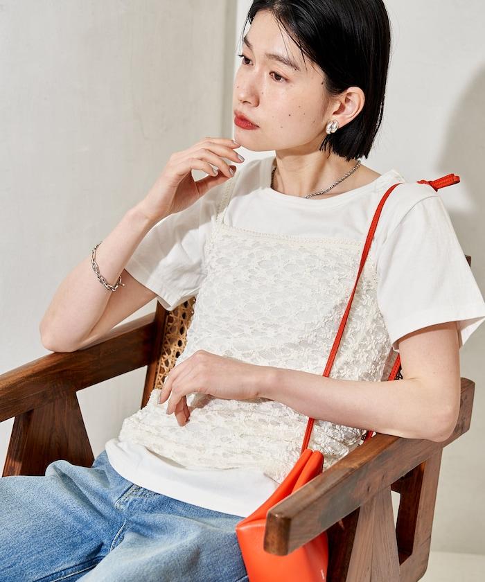 蕾絲吊帶T恤套裝