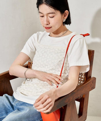 蕾絲吊帶T恤套裝