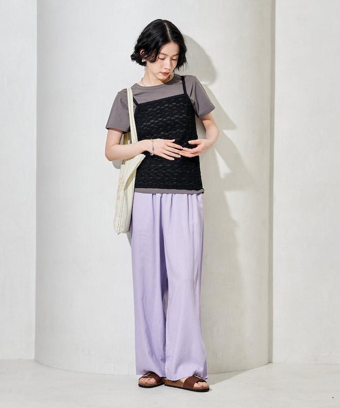 蕾絲吊帶T恤套裝