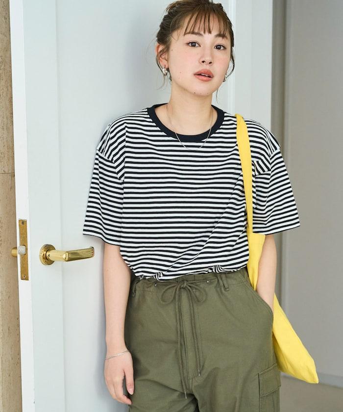 寬鬆版型 條紋 短袖 T恤