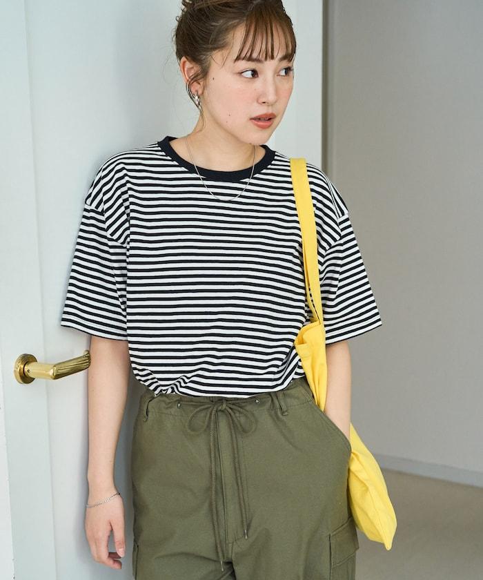 寬鬆版型 條紋 短袖 T恤