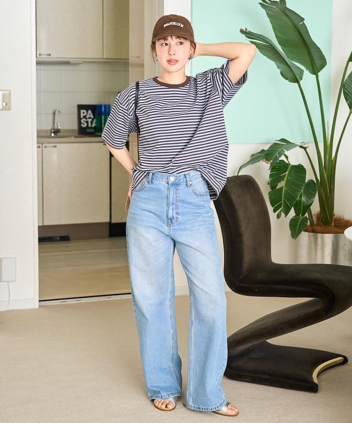 寬鬆版型 條紋 短袖 T恤