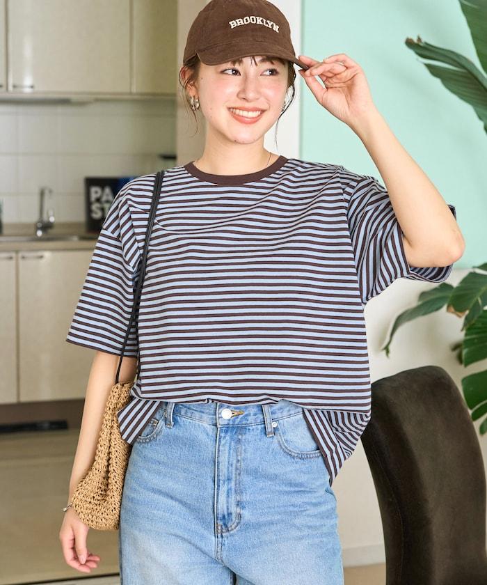 寬鬆版型 條紋 短袖 T恤