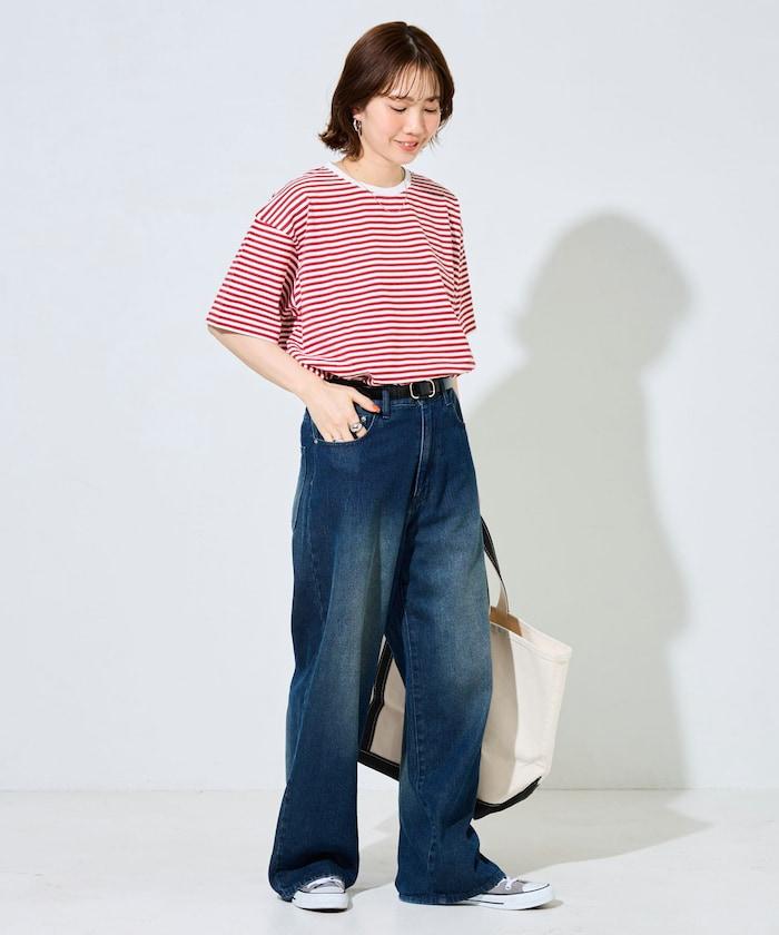 寬鬆版型 條紋 短袖 T恤