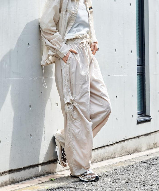 Super Light Nylon 腰部抽褶 褲子（可成套搭配）