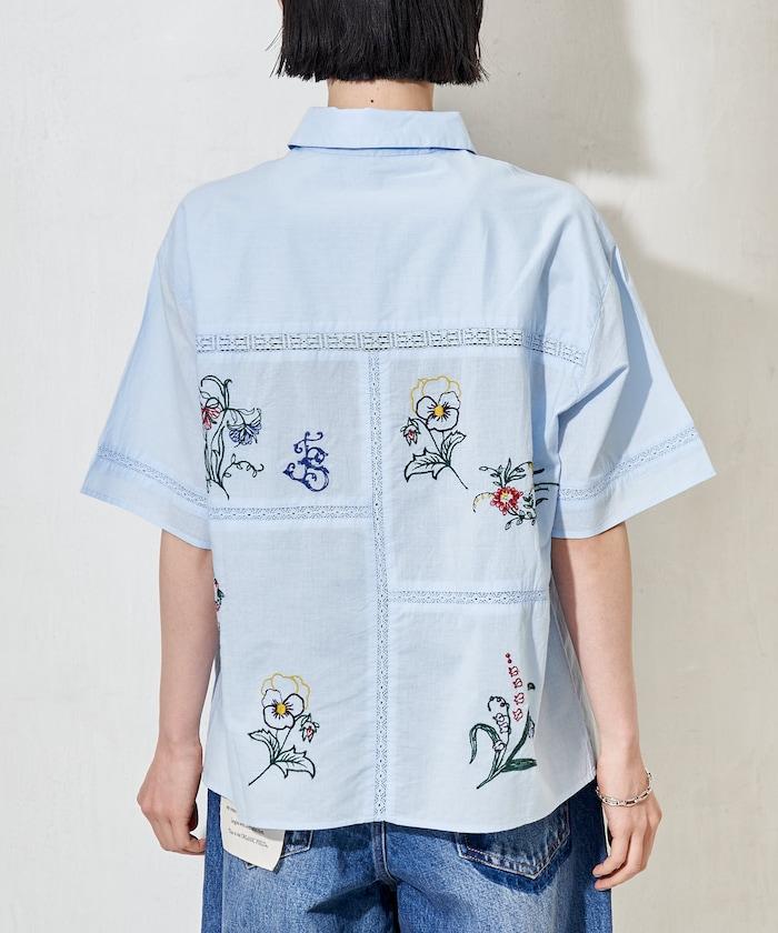 印度 拼接刺繡 長袖襯衫