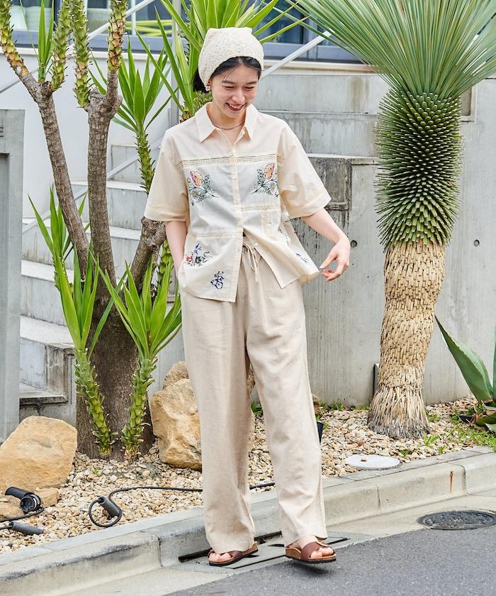 印度 拼接刺繡 長袖襯衫