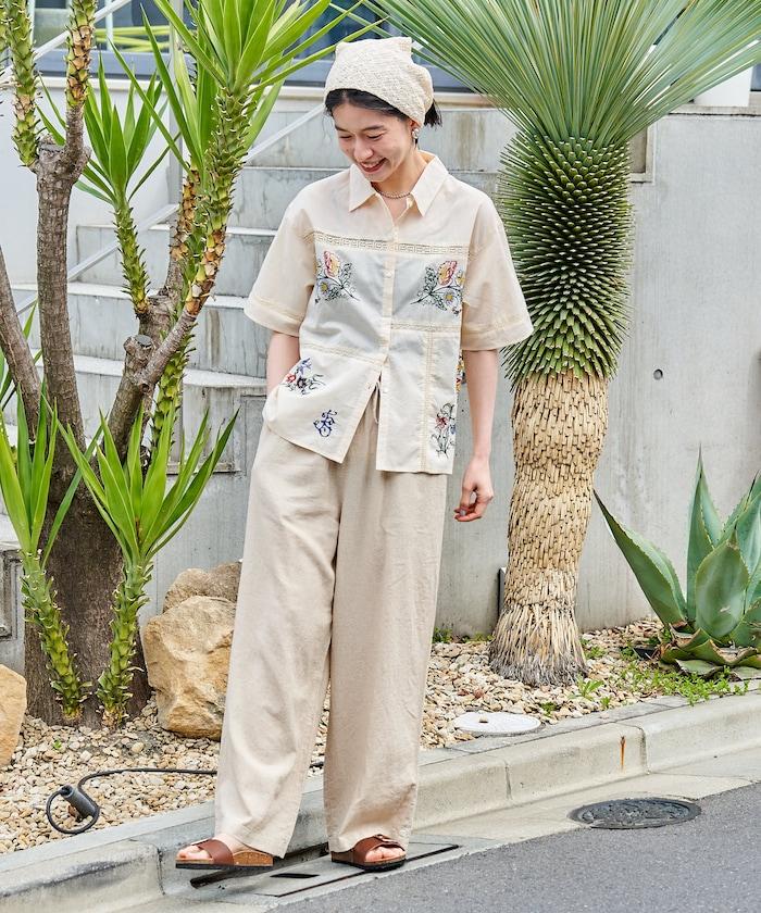 印度 拼接刺繡 長袖襯衫