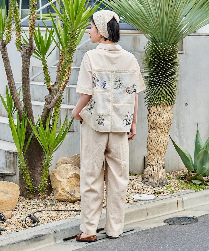 印度 拼接刺繡 長袖襯衫