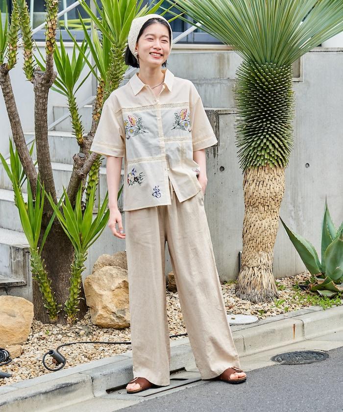 印度 拼接刺繡 長袖襯衫