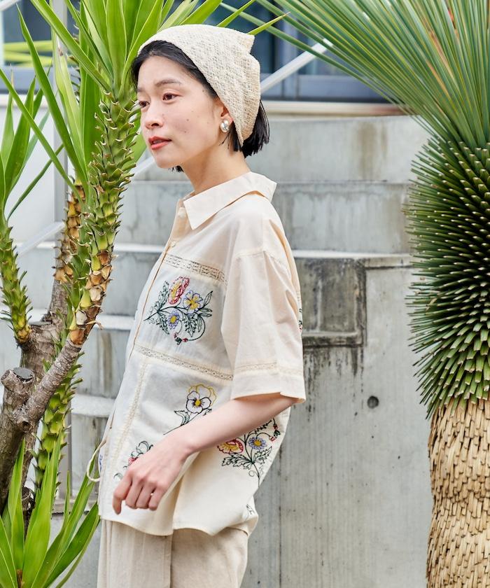 印度 拼接刺繡 長袖襯衫