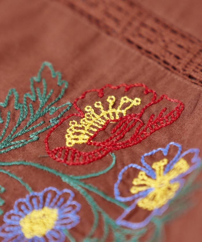 印度 拼接刺繡 長袖襯衫